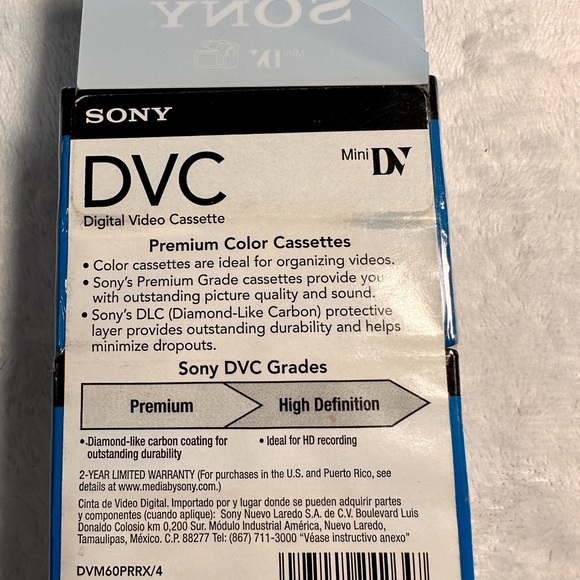 Lot of DVC Digital Video Camera Cassette Tapes 4 Pack DVM60PRRX Minute Premium - Picture 2 of 5